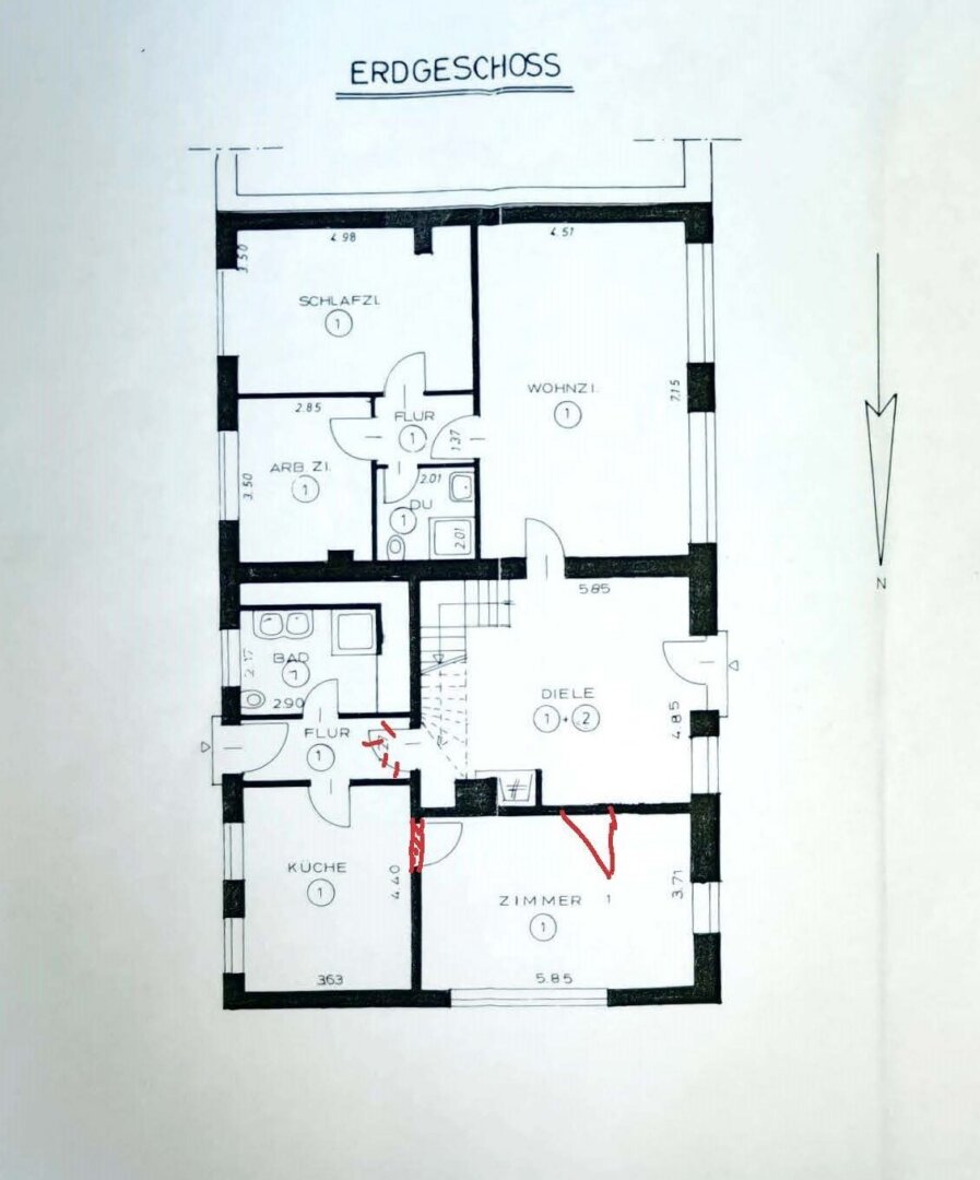 Grundriss Vorderhaus - EG